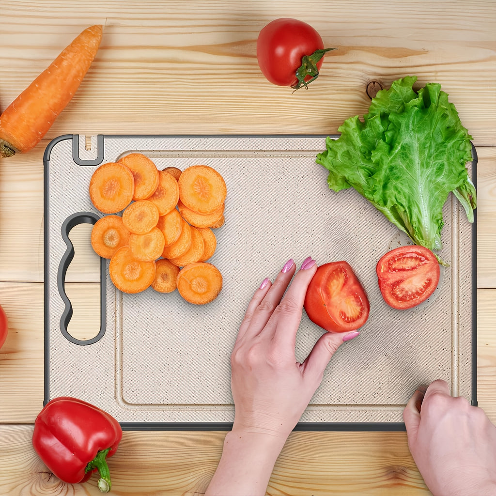 Planche à découper en titane réversible pour viande et poisson