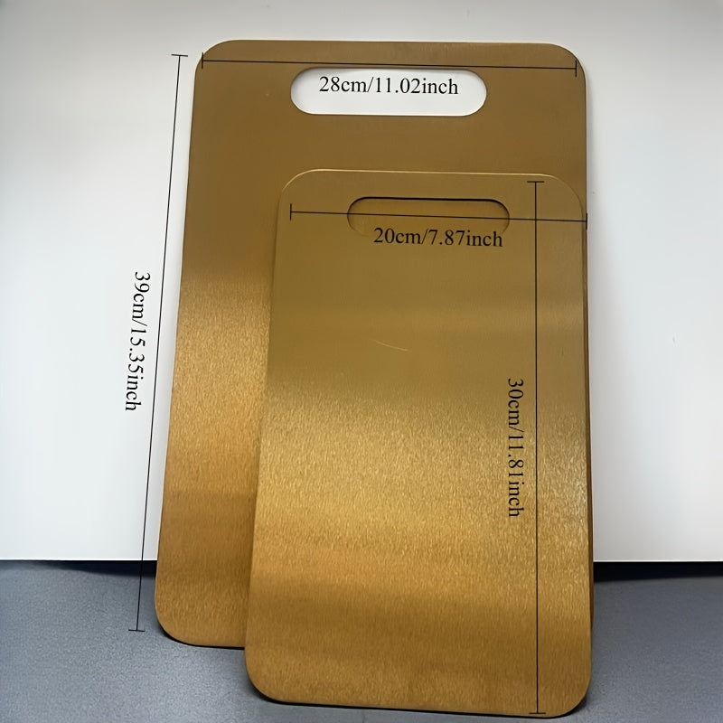 Planche à découper en inox réversible pour professionnelle — lot de 2 — modèle 2