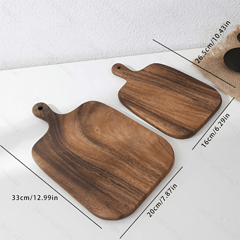 Planche à découper en bois à poignée — lot de 2 — modèle 1