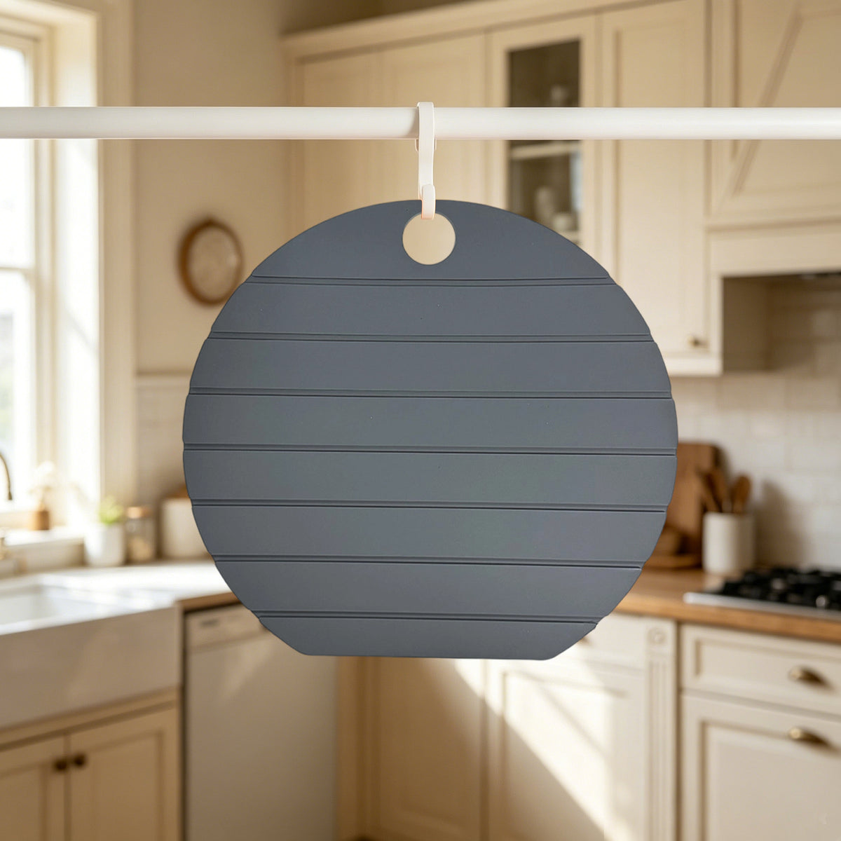 Semicirculaire, pliable, gris