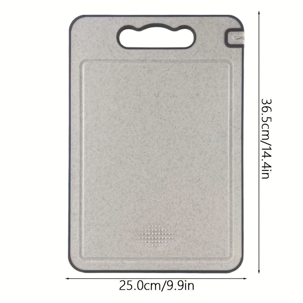 36x25cm blanc / Planche à découper en plastique PP et acier inoxydable