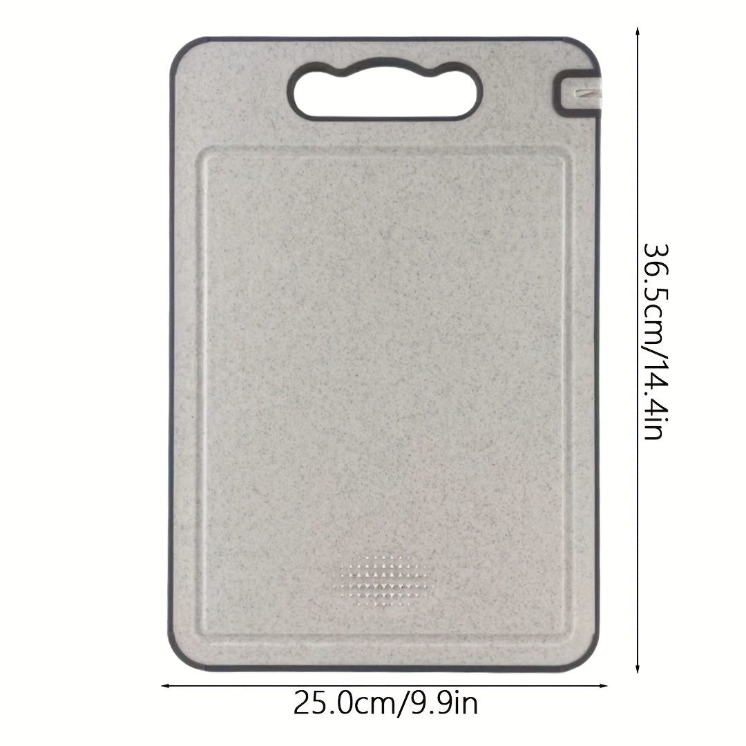36x25cm blanc / Planche à découper en plastique PP et acier inoxydable Image