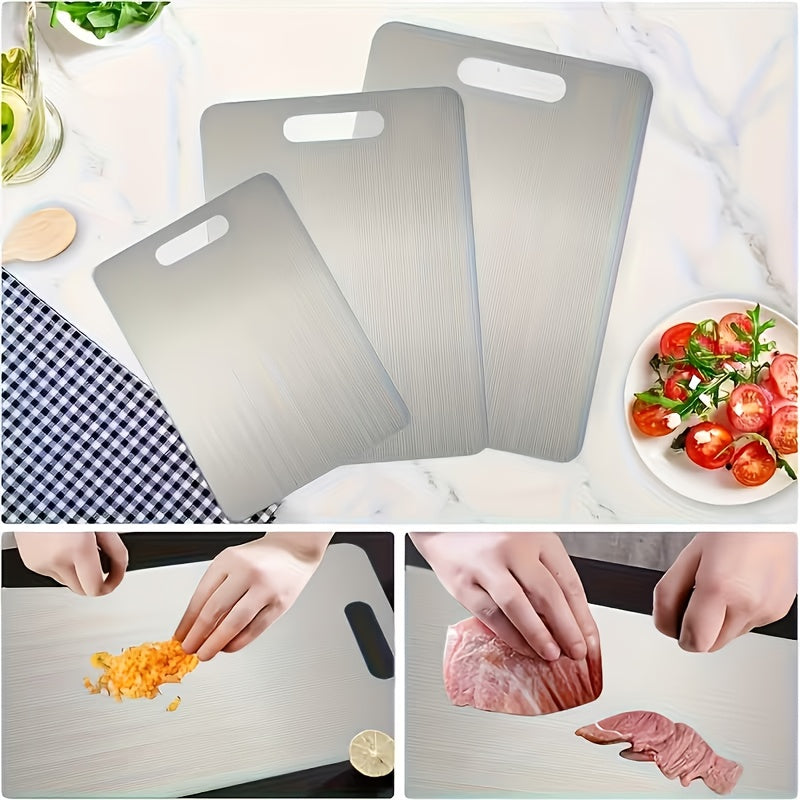Planche à découper en inox — lot de 3