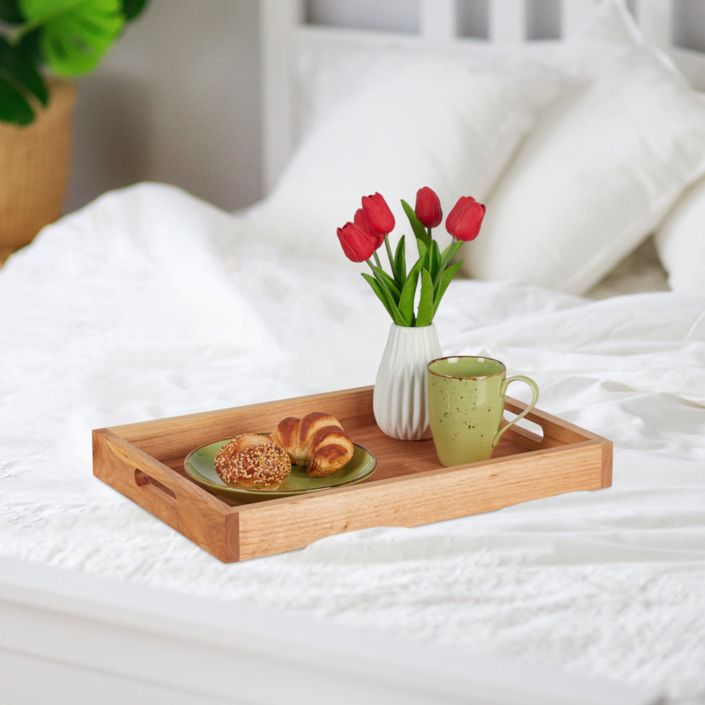 Plateau de service en bois — 31 cm de diamètre