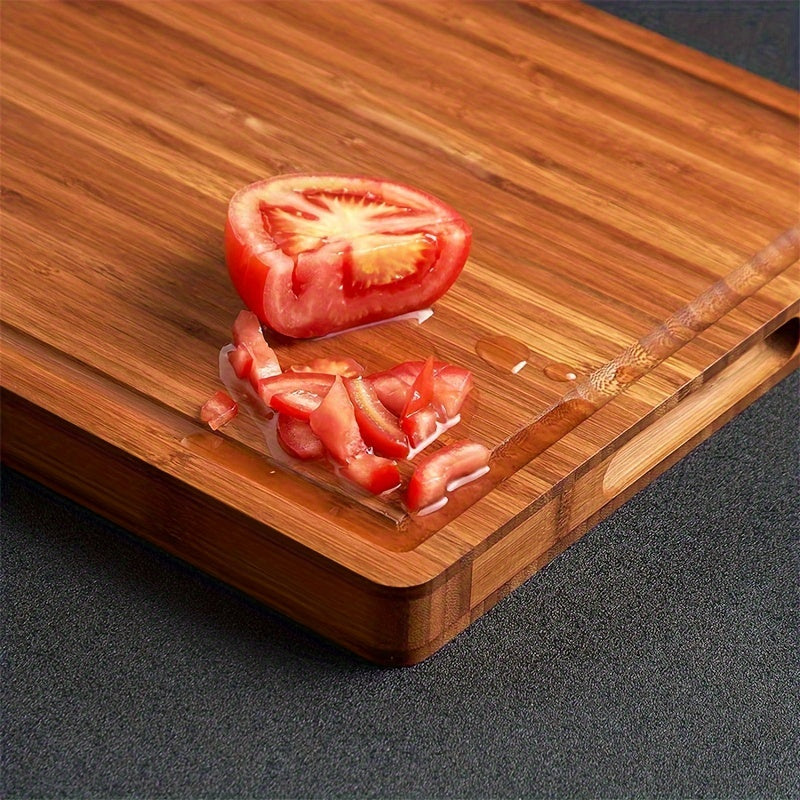 Planche à découper en bambou à rainure à jus — 43,2 x 31,8 cm