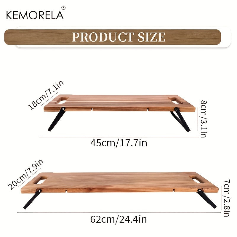Plateau à fromage en acacia à poignée — 45 cm de diamètre