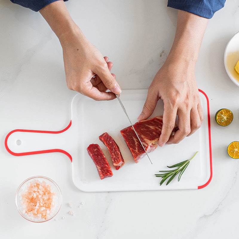 Planche à découper en plastique à poignée antidérapante pour viande et poisson