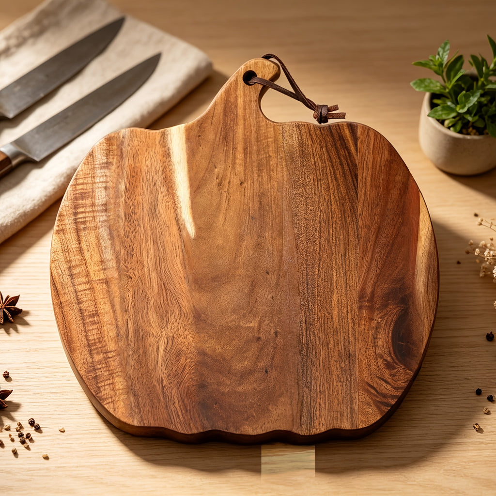 Planche à découper en acacia — 30 cm de diamètre