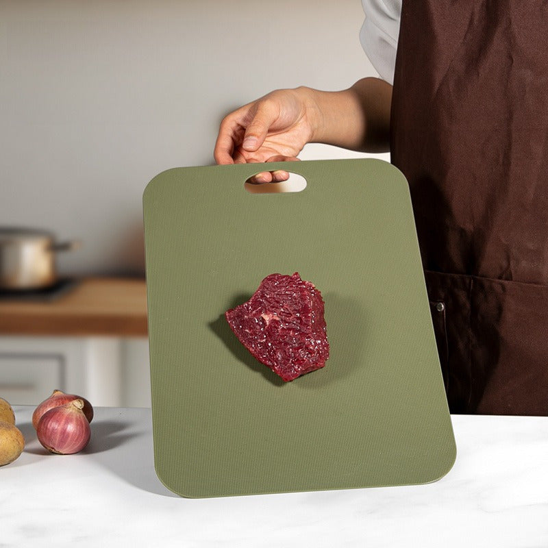 Planche à découper en plastique réversible pour viande et poisson