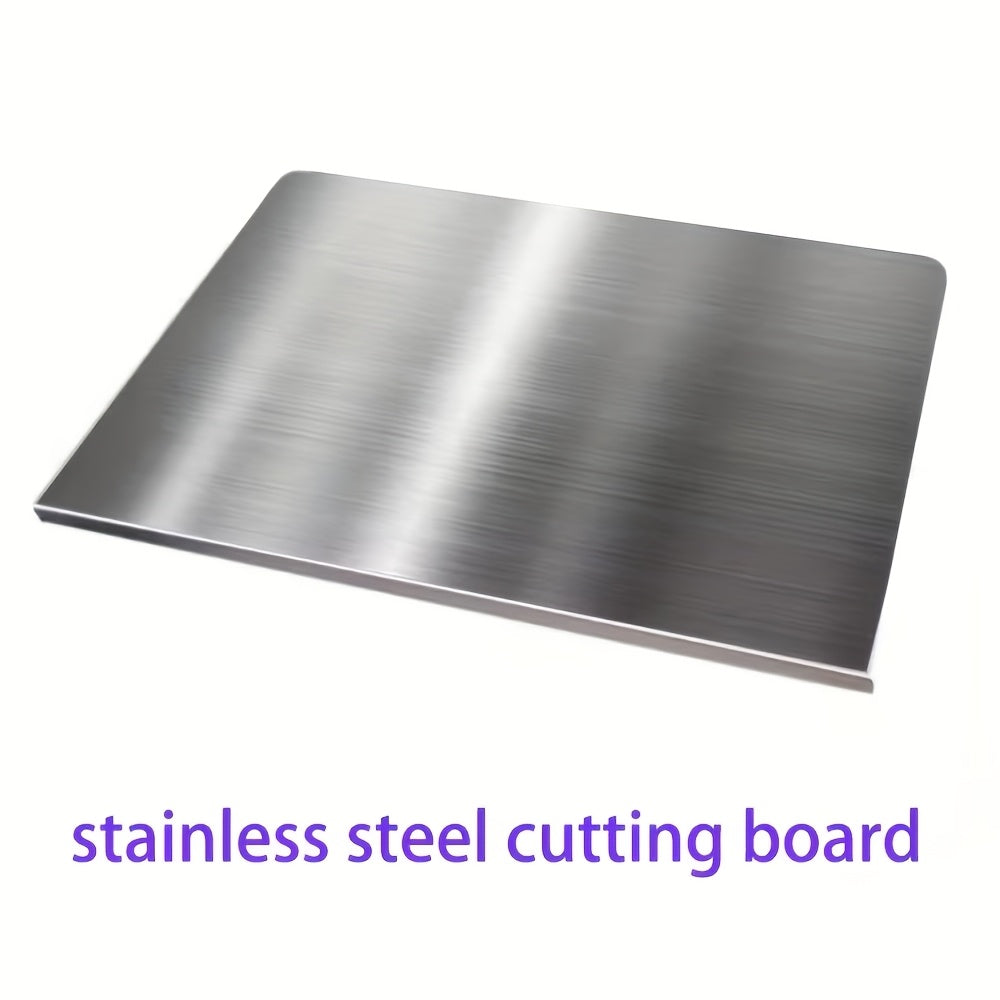 Grande planche à découper en inox réversible — 60 x 40 cm