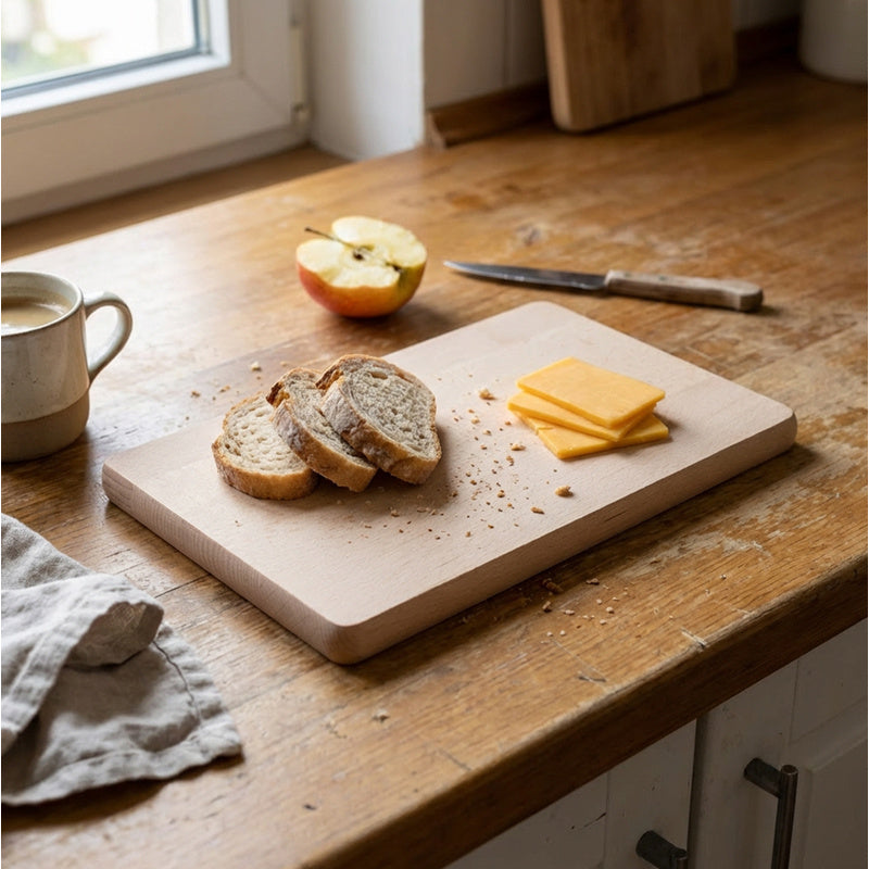 Petite planche à découper en hêtre — 25 x 16 cm