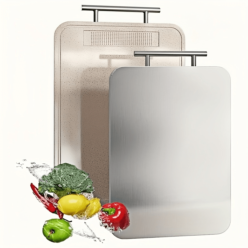 Planche à découper en inox à rainure à jus