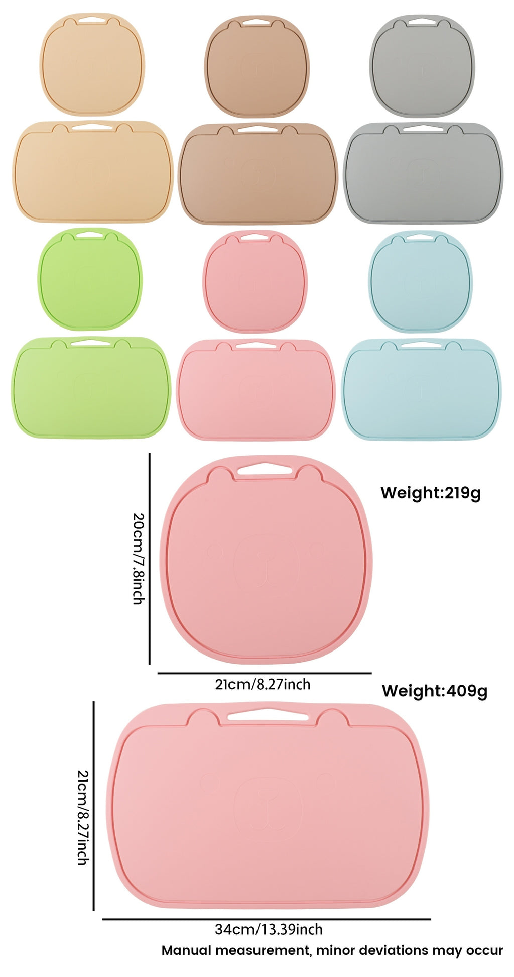 Planche à découper en plastique à poignée antidérapante