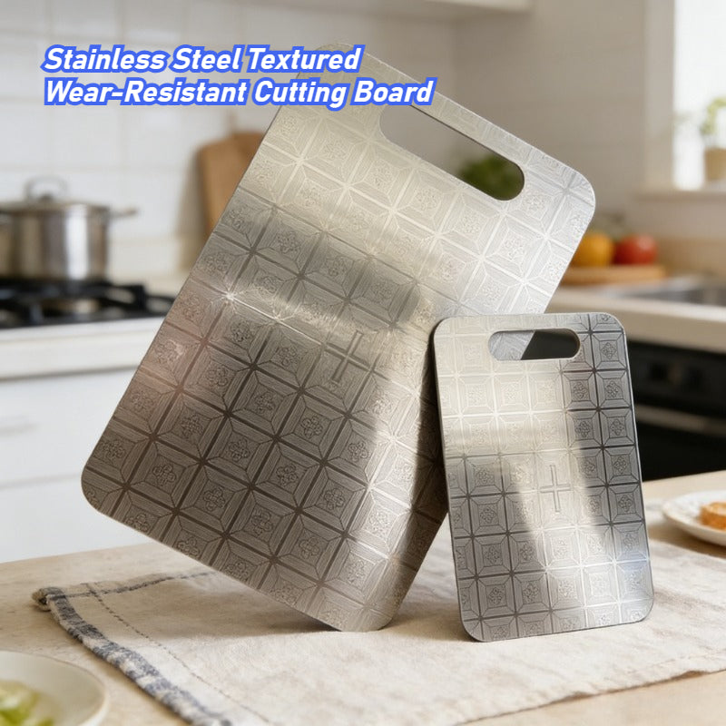 Planche à découper en inox réversible pour professionnelle — lot de 2 — modèle 1