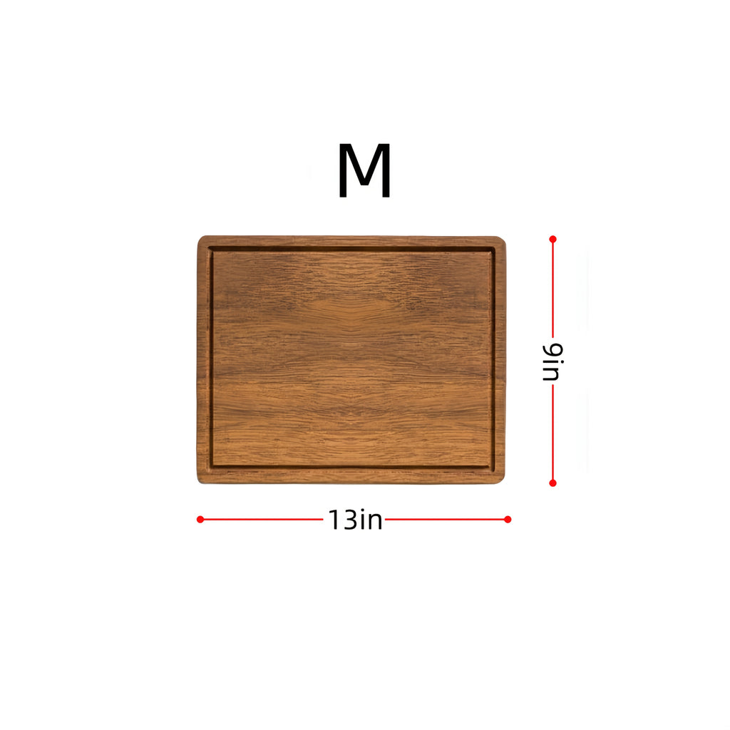 1 pièce - 33.02 cm x 22.86 cm - M / Acacia - Planche à découper en bois pur