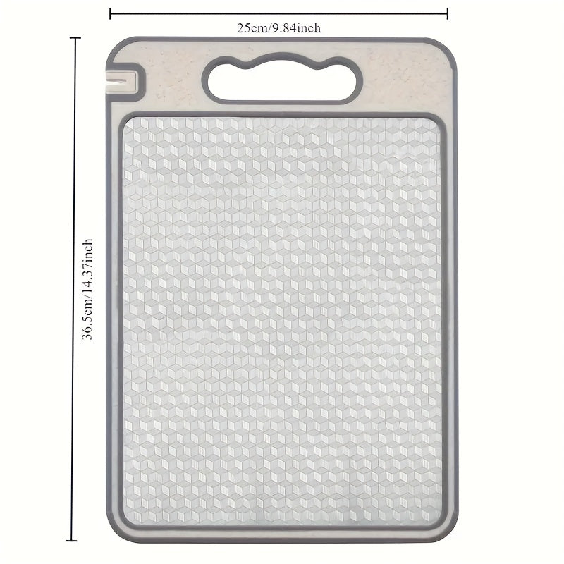 Planche à découper en inox à rainure à jus réversible pour viande et poisson