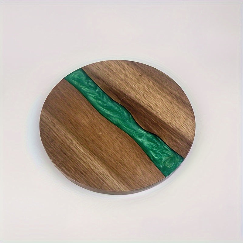 Petite planche à découper ronde en acacia — 25 cm de diamètre