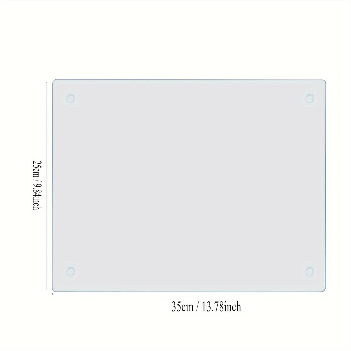 Planche à découper en verre antidérapante — 35 x 25 cm