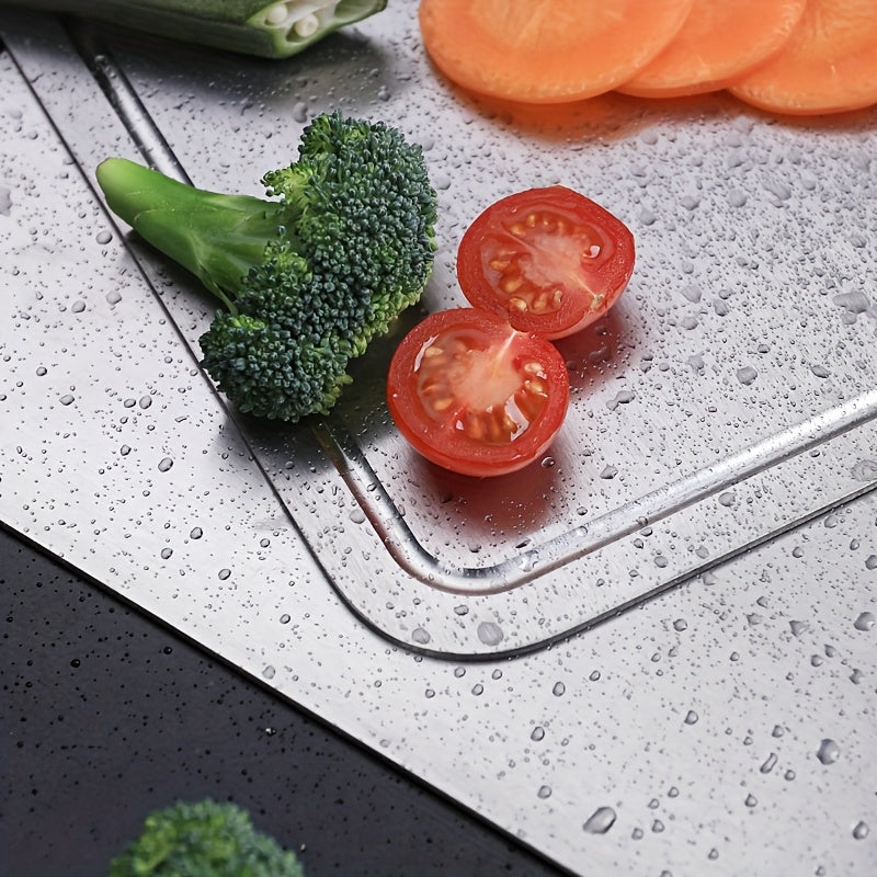 Grande planche à découper en titane à rainure à jus — 46 x 30 cm