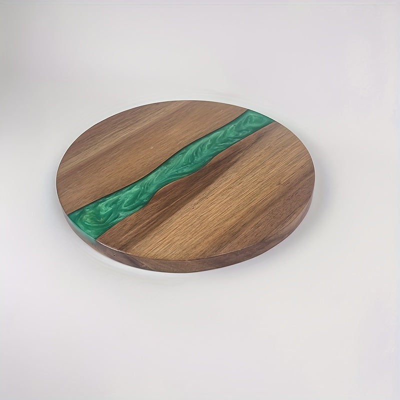 Petite planche à découper ronde en acacia — 25 cm de diamètre