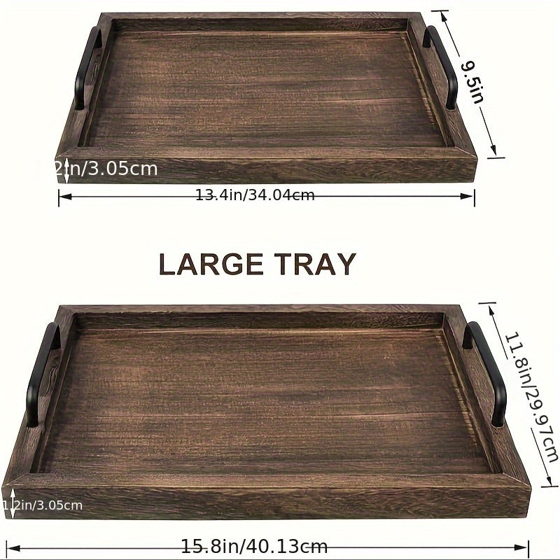 Planche à découper en bois à poignée — lot de 2, 40,1 x 30 cm