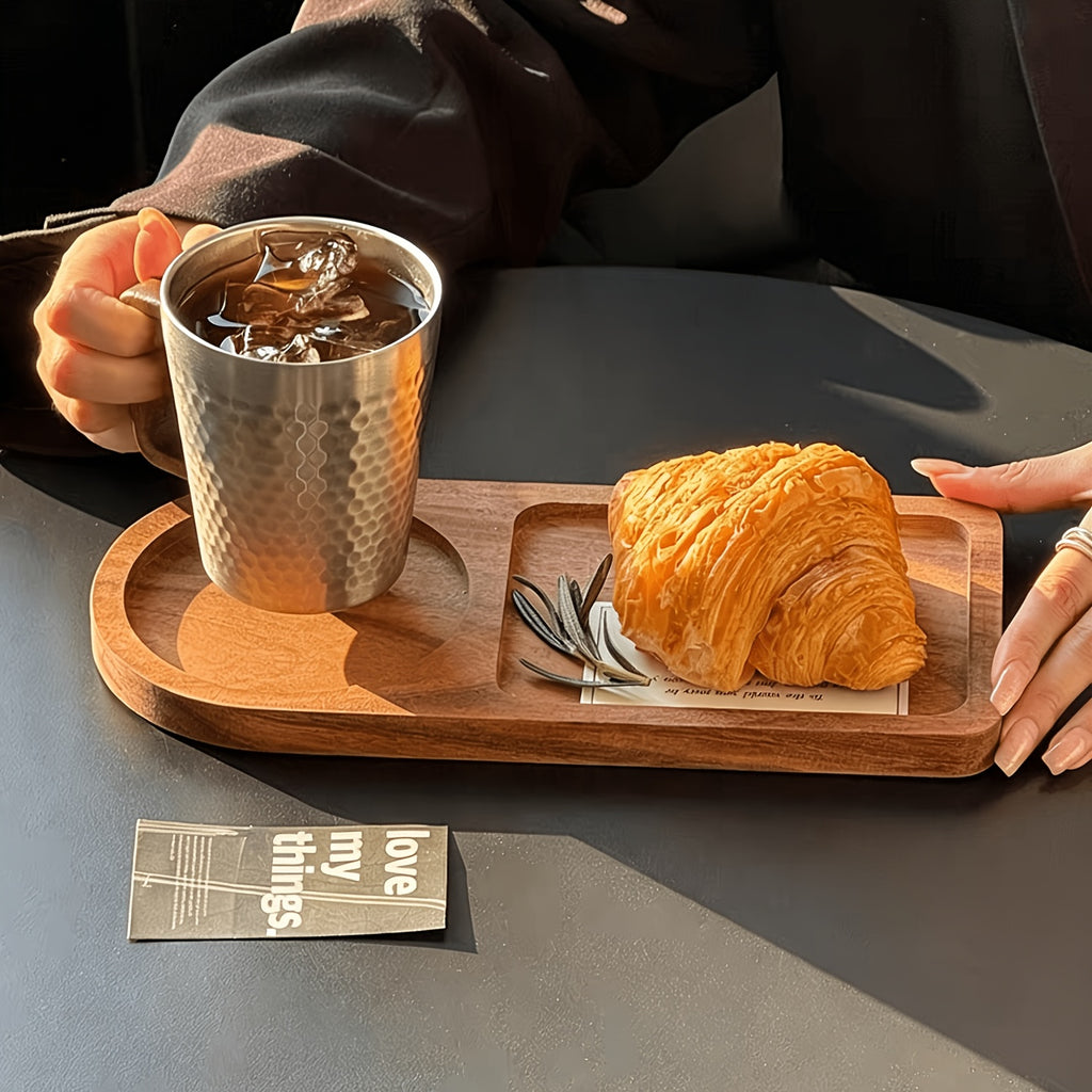 Plateau de petit-déjeuner en acacia