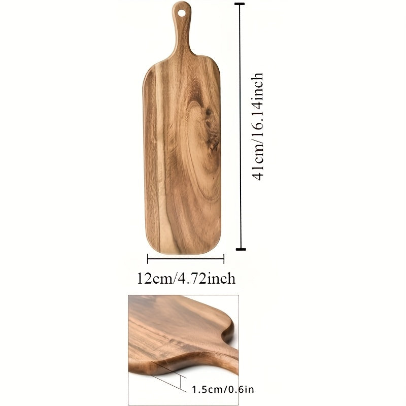Planche à découper en bois à poignée — lot de 6