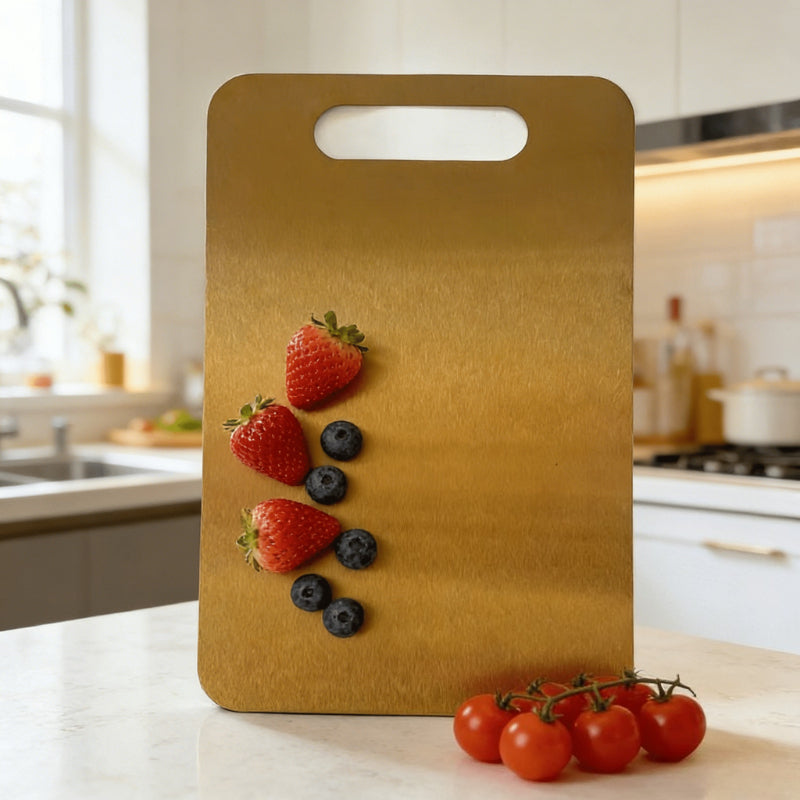 Planche à découper en inox réversible pour professionnelle — lot de 2 — modèle 2