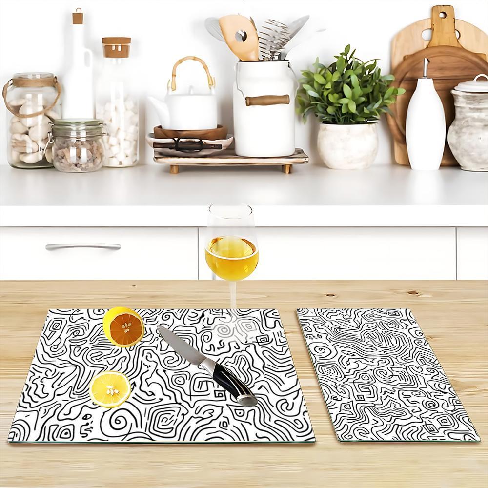 Planche à découper en verre antidérapante
