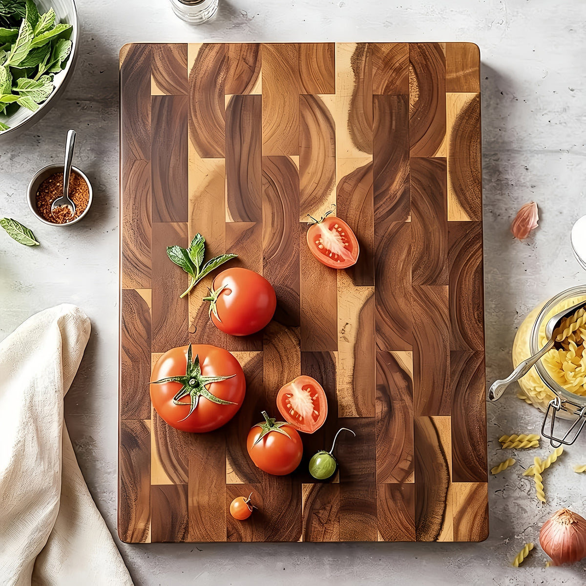 Planche à découper en acacia à poignée — modèle 2