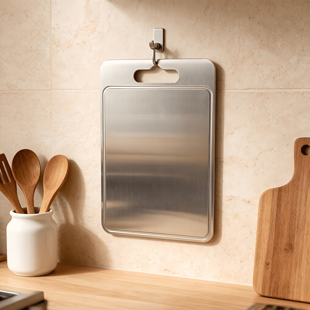 Planche à découper en inox à rainure à jus — 39 x 28 cm