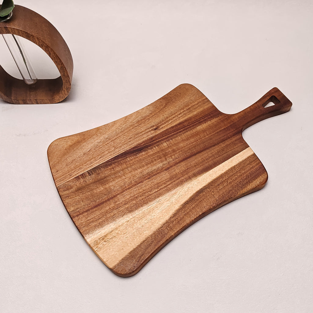 Planche à découper en acacia à poignée — lot de 2 — modèle 1