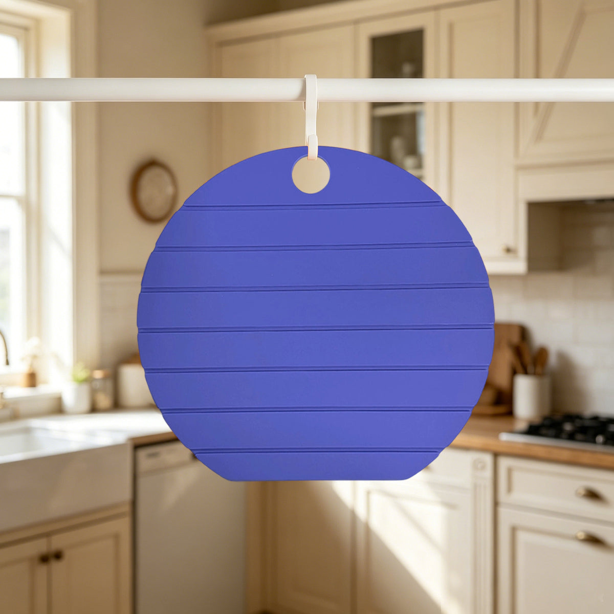 Semicirculaire, pliable, bleu-violet