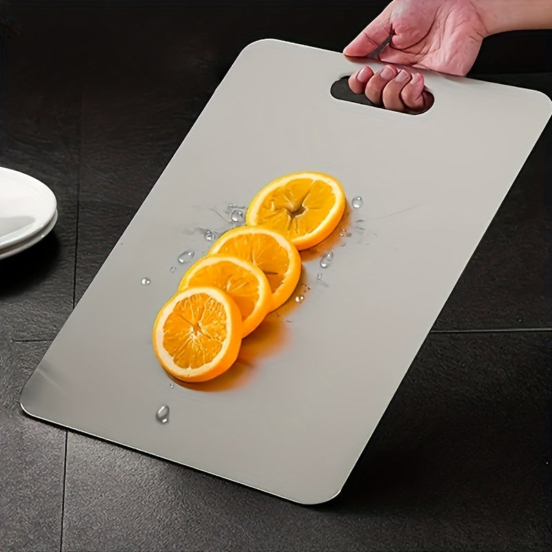 Planche à découper en inox réversible — 34 x 23 cm
