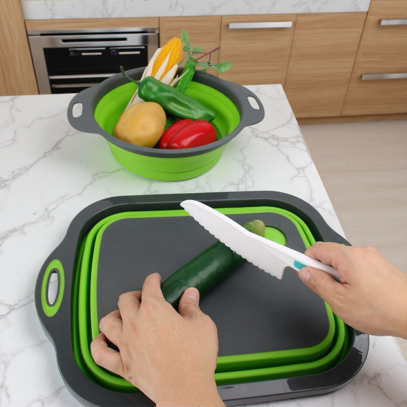 Planche à découper en plastique pour service et plateau — lot de 2