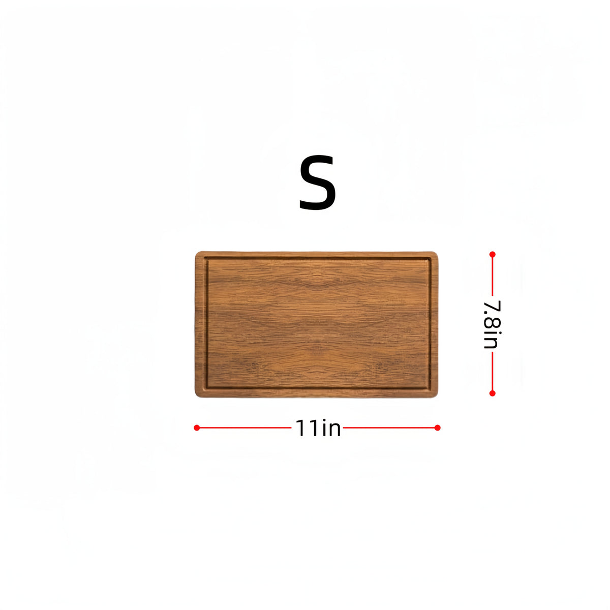 1 pièce - 27.94 cm x 19.81 cm - S / Acacia - Planche à découper en bois pur