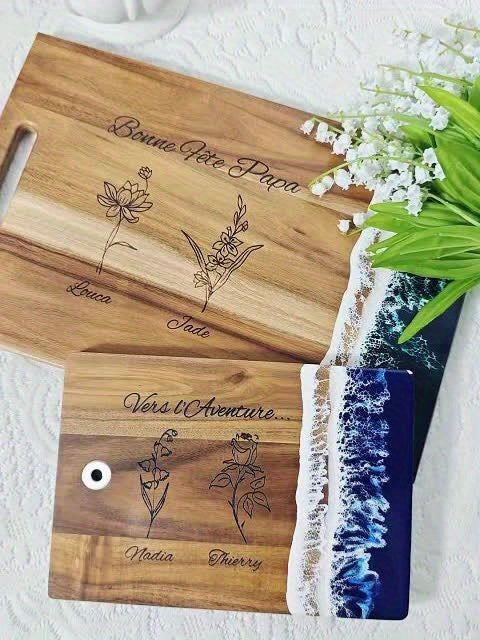Planche à découper en bois pour apéro et fromage