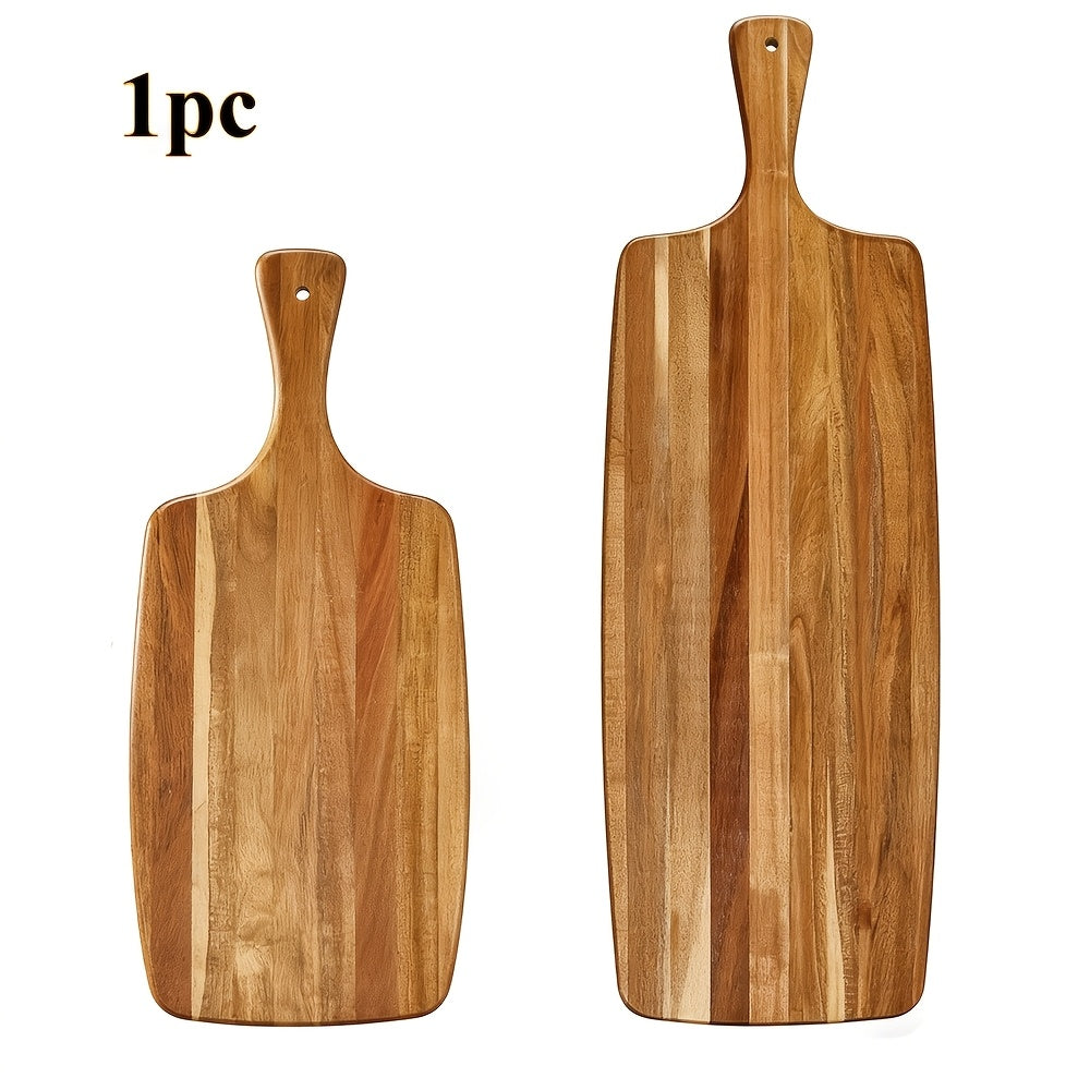 Grande planche à découper en acacia à poignée — 61 x 17,8 cm