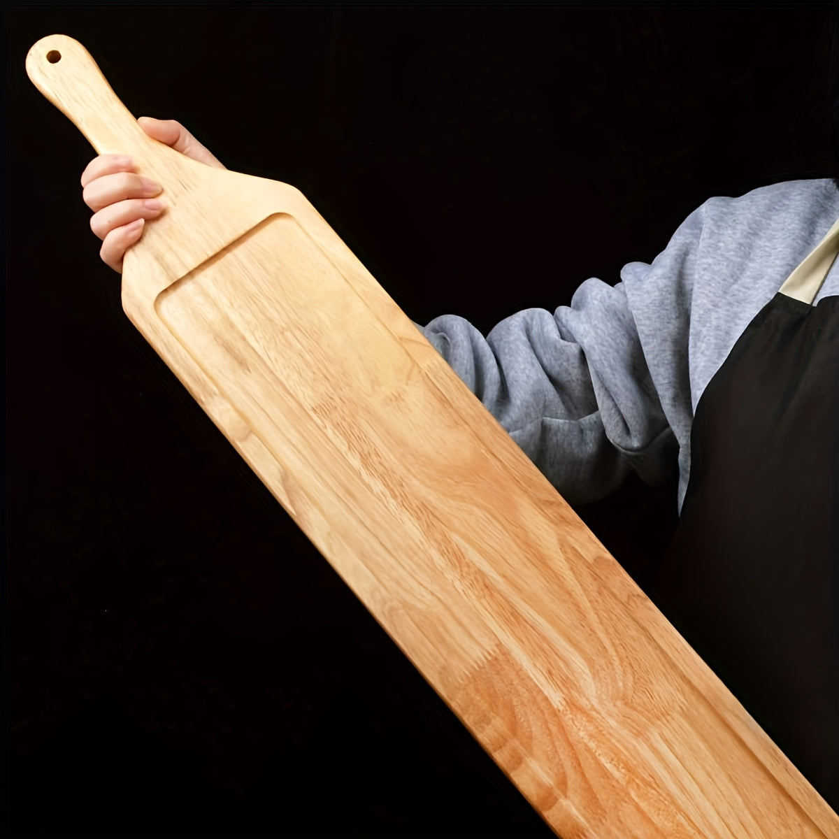 Plateau de service en bois — 60 x 14 cm