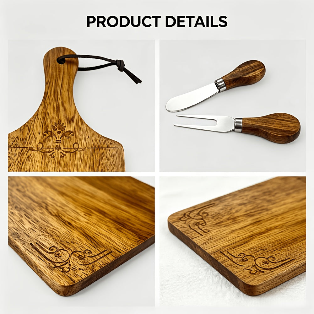 Planche à découper en bois à poignée