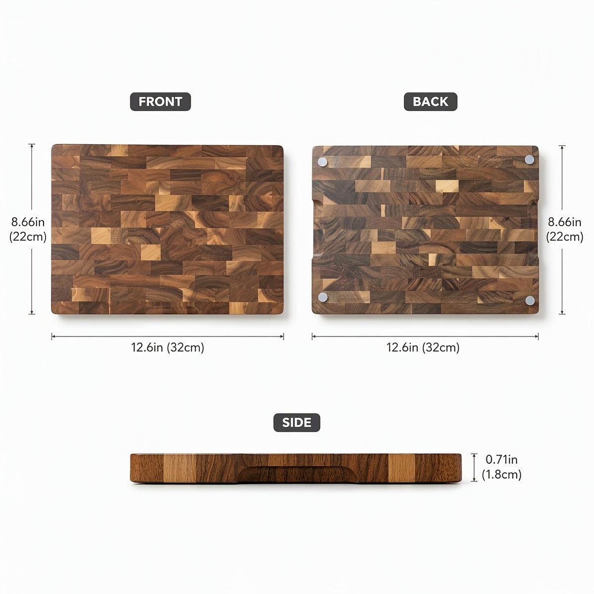 Planche à Découper en Bois d'Acacia Zhenpin (Taille Moyenne)