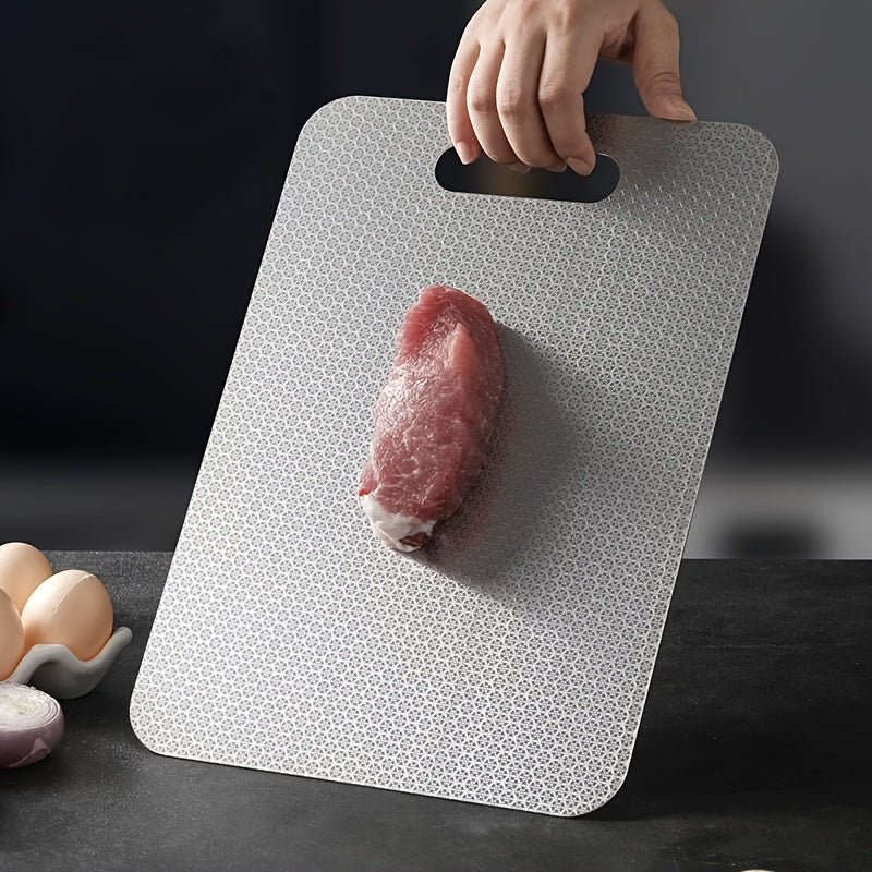 Grande planche à découper en inox réversible — 46 x 30 cm — modèle 2