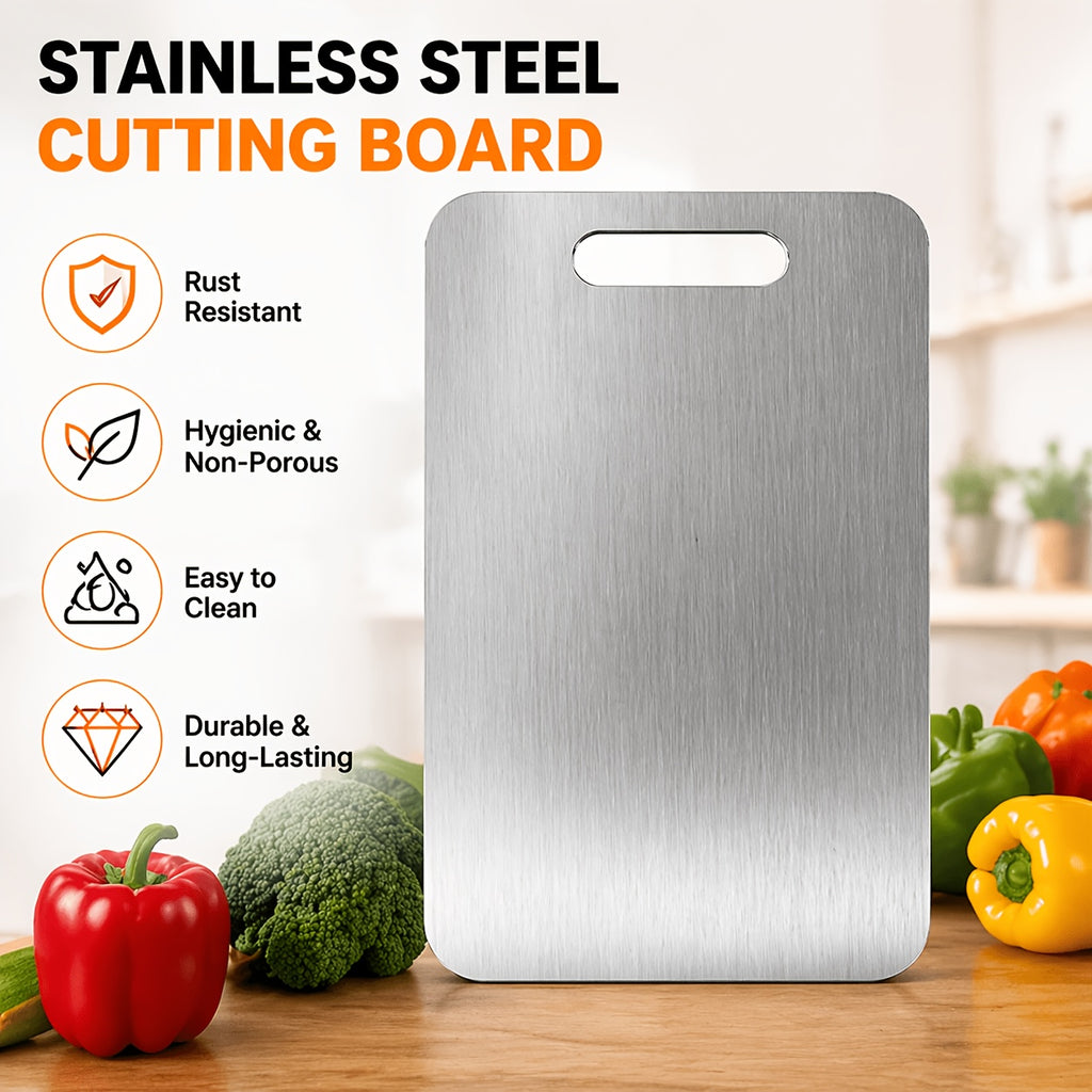 Planche à découper en inox — lot de 3