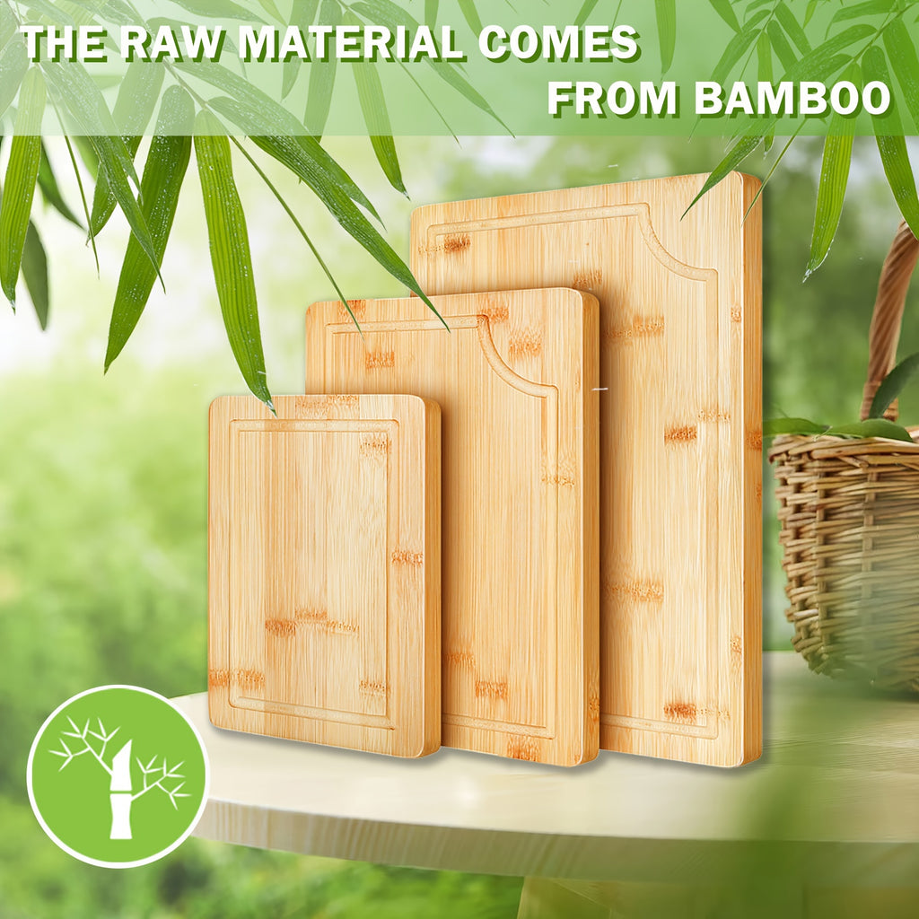 Planche à découper en bambou — lot de 3