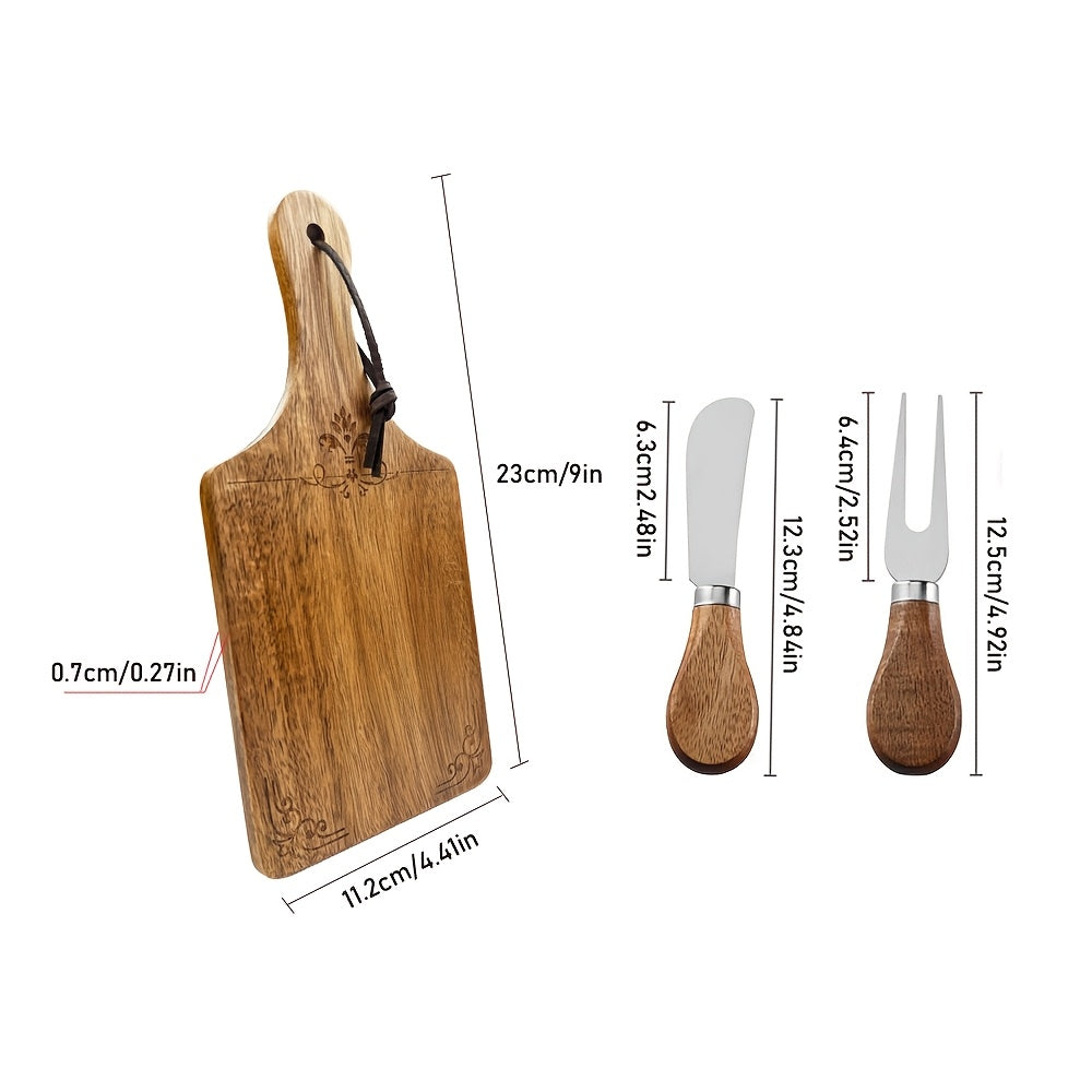 Planche à découper en bois à poignée