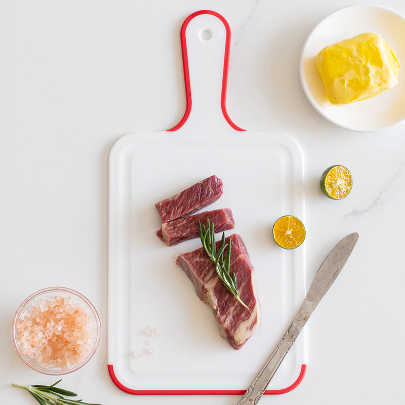 Planche à découper en plastique à poignée antidérapante pour viande et poisson