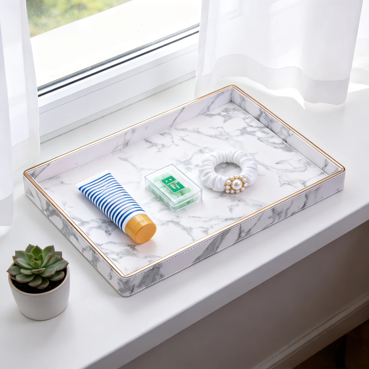 Plateau décoratif en plastique — 40,5 x 28,5 cm