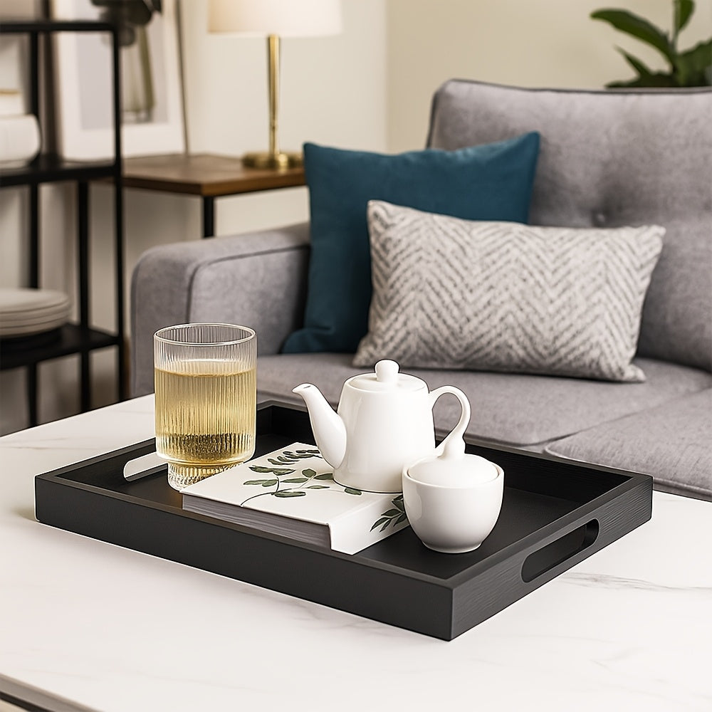 Plateau de service en bambou avec support pour service et plateau multifonction