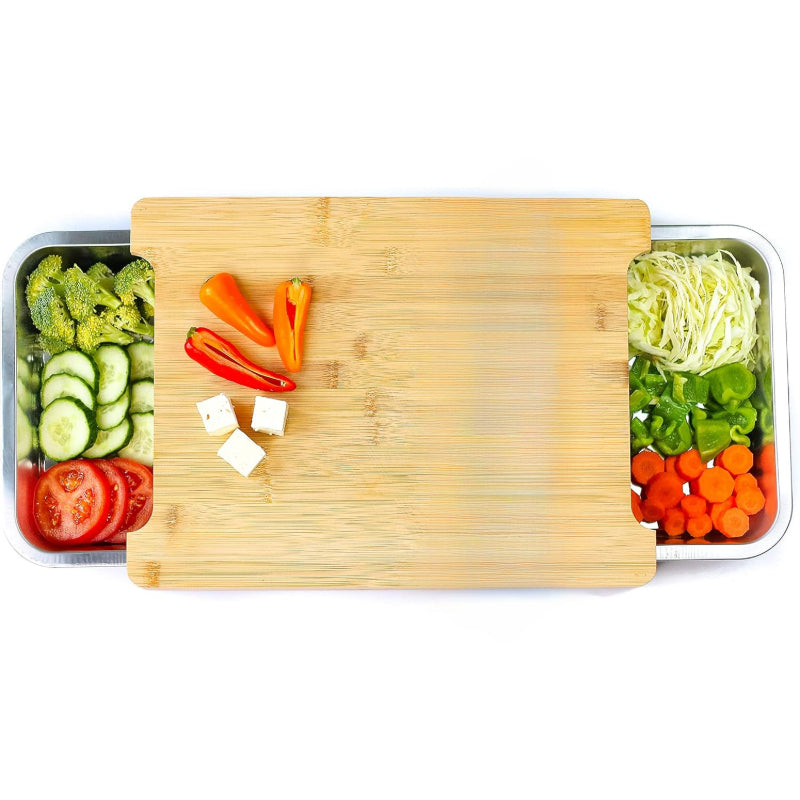 Planche à découper en bambou avec bac