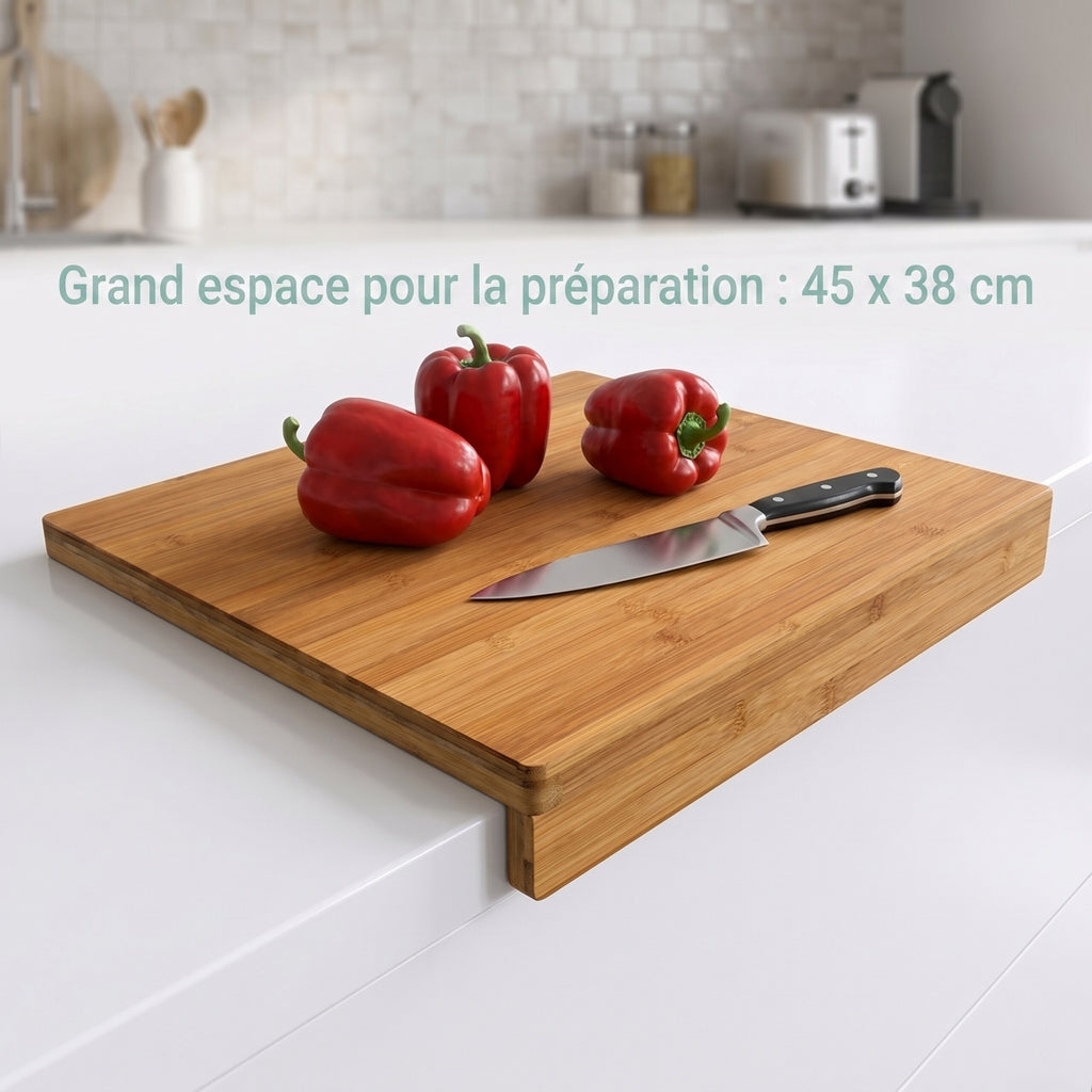 Grande planche à découper en bambou — 45 cm de diamètre